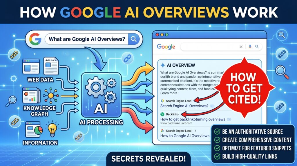 How Google AI Overviews Work & How to Get Cited